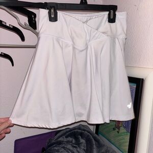 Varsity White Mini Skirt